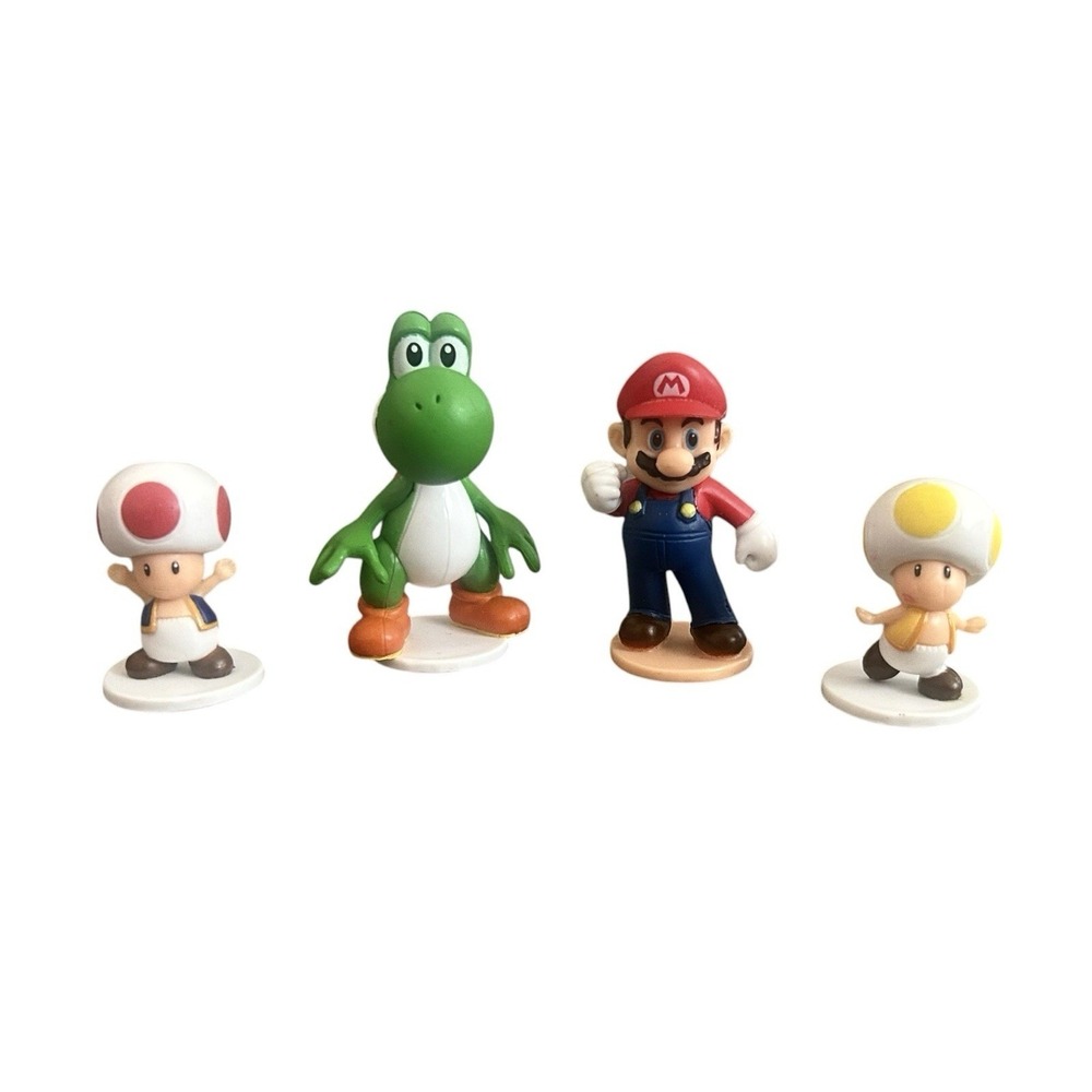 Super Mario Blow Up Shaky Tower Game Replacement‎ Figures Or Cake Toppers X 4